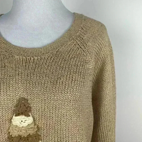 J Jill sweater size S 57% silk brown cream tree - Picture 2 of 8